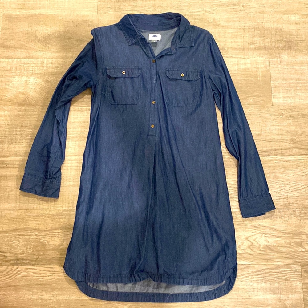 Old Navy Chambray Shirt Dress, Size Small